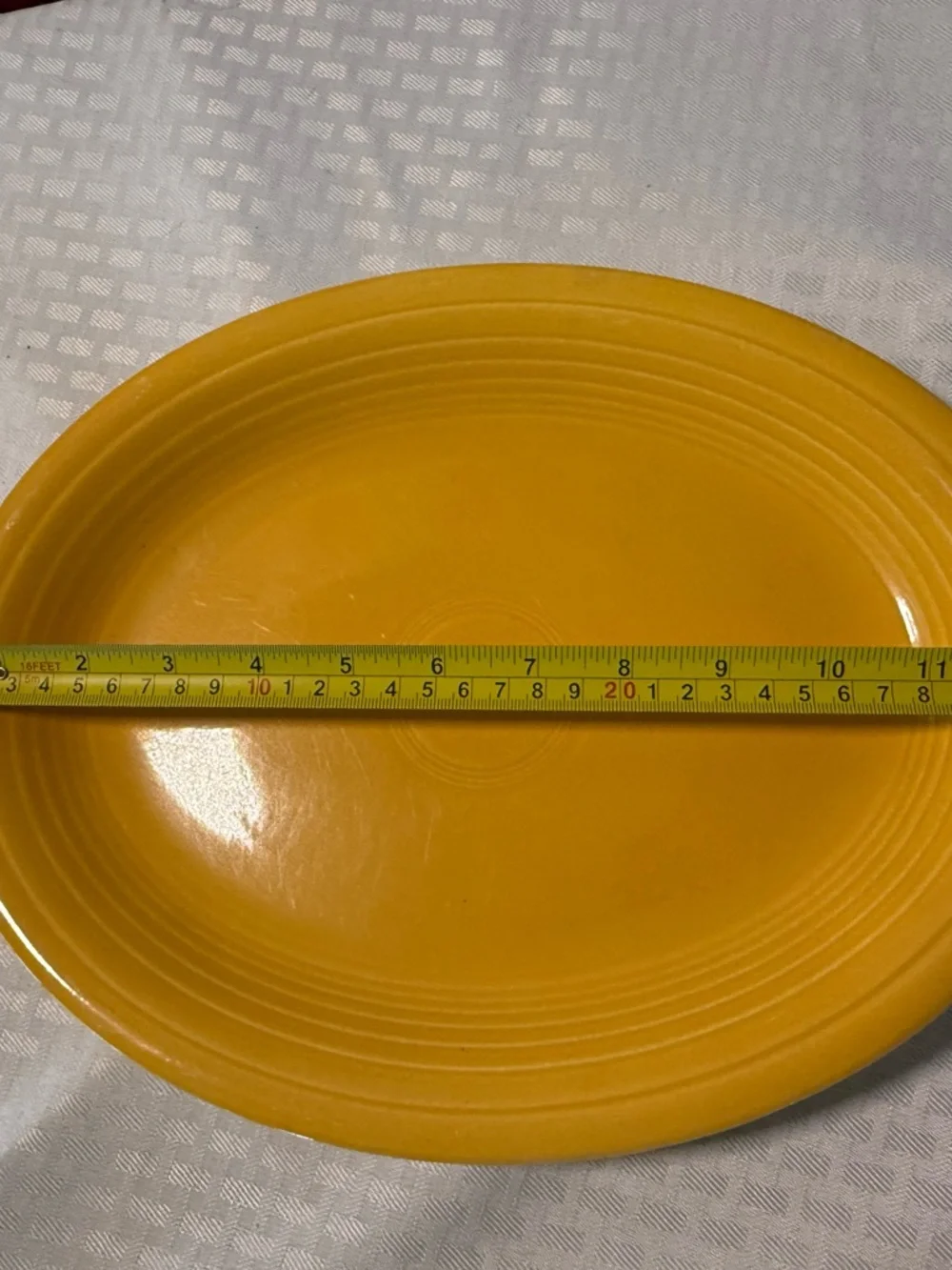 Fiesta Vintage Yellow Ceramic Oval Serving Platter